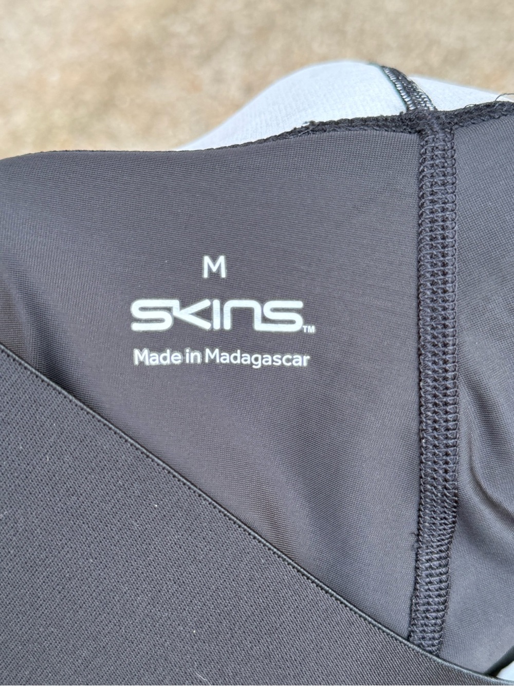 Skin Black Athletic Compression Shorts with White Logo - Picture 3 of 4